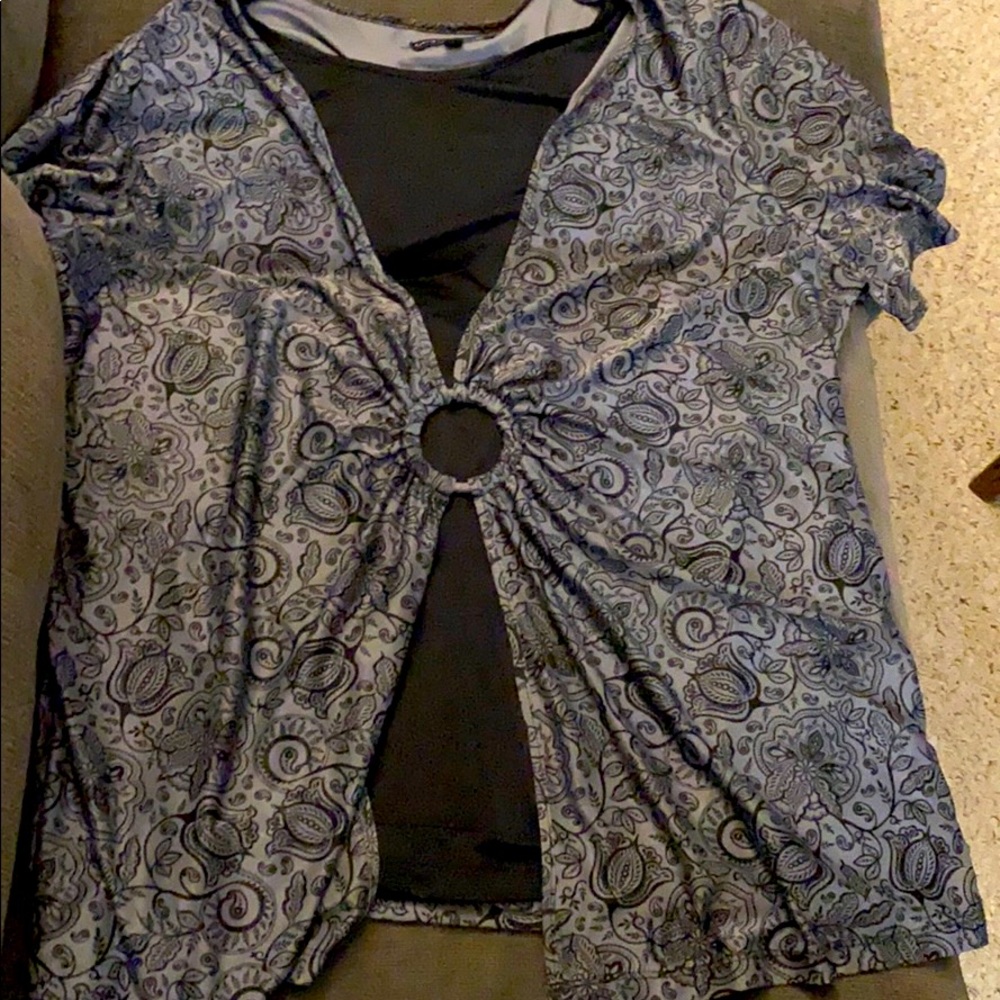 Large grey and black dress shirt - Picture 1 of 1